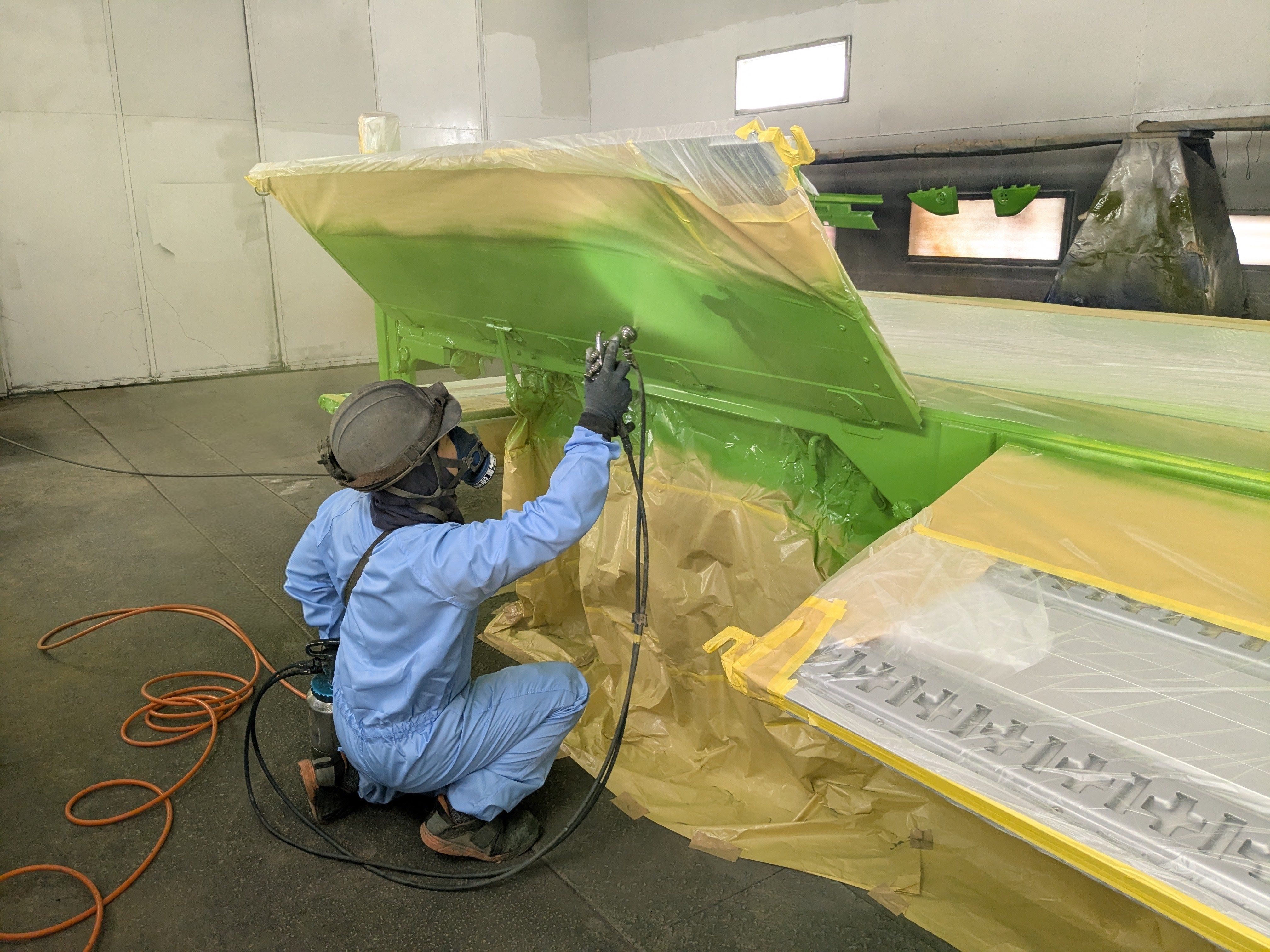 実際の吹付作業にて使用されるWS-200