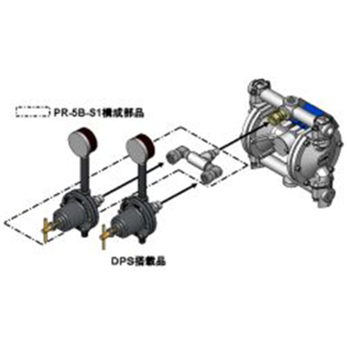 塗料減圧弁2丁取りセット　PR-5B-S1シリーズ画像